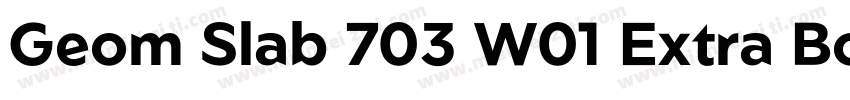 Geom Slab 703 W01 Extra Bold字体转换